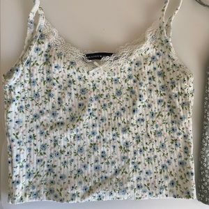 Brandy Melville floral crop top